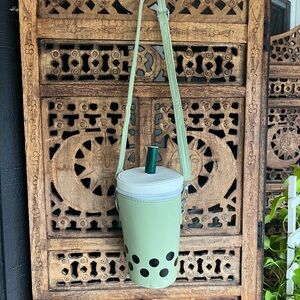 Green Boba Tea Crossbody Bag